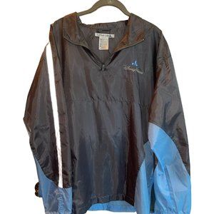 Disney Parks grey and blue pullover rain jacket M/L